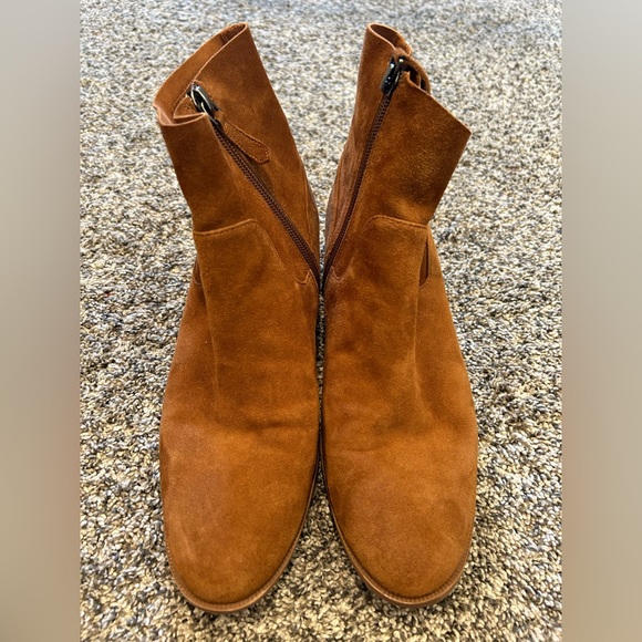 Caslon Womens Block Heel Ankle Bootie Side Zip Cushioned Insole Brown Sz 8 - Picture 3 of 12